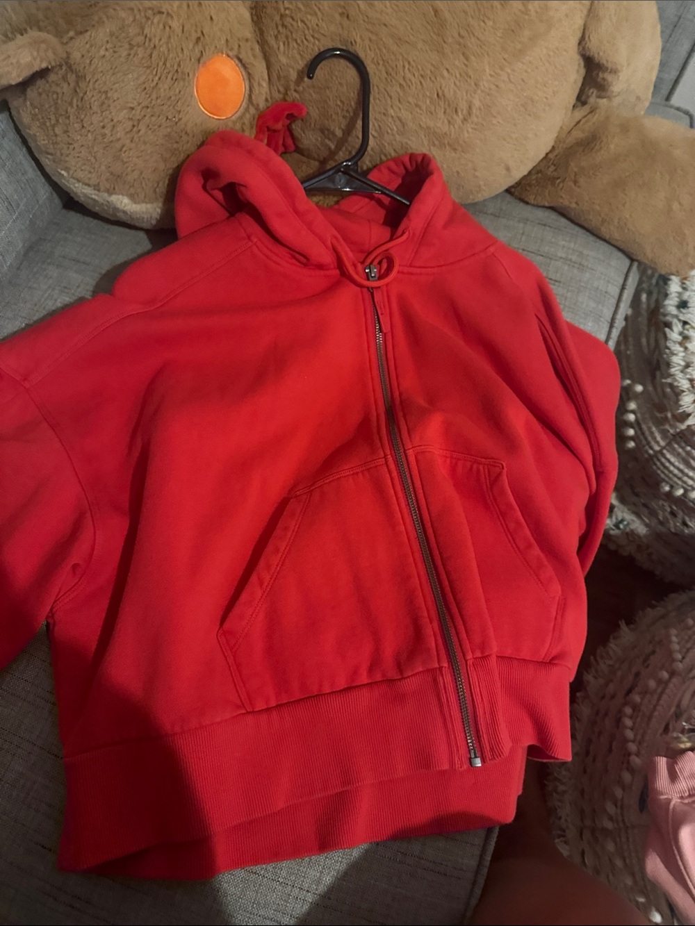 JoyLab Bright Red Hooded Zip Jacket for Kids